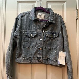 👗 NWT Ci Sono Slim Fit rhinestone Denim Jacket size xlarge